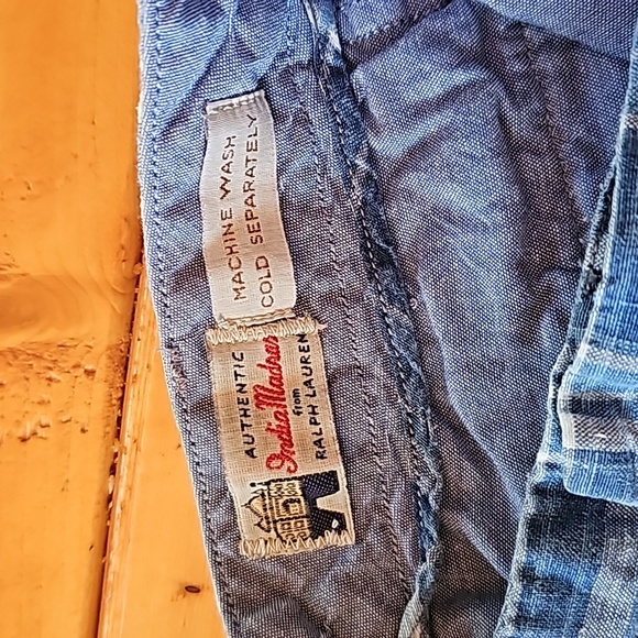 👪 Authentic India Madras by Ralph Lauren POLO 32 linen classic fit 9" shorts - Picture 4 of 9